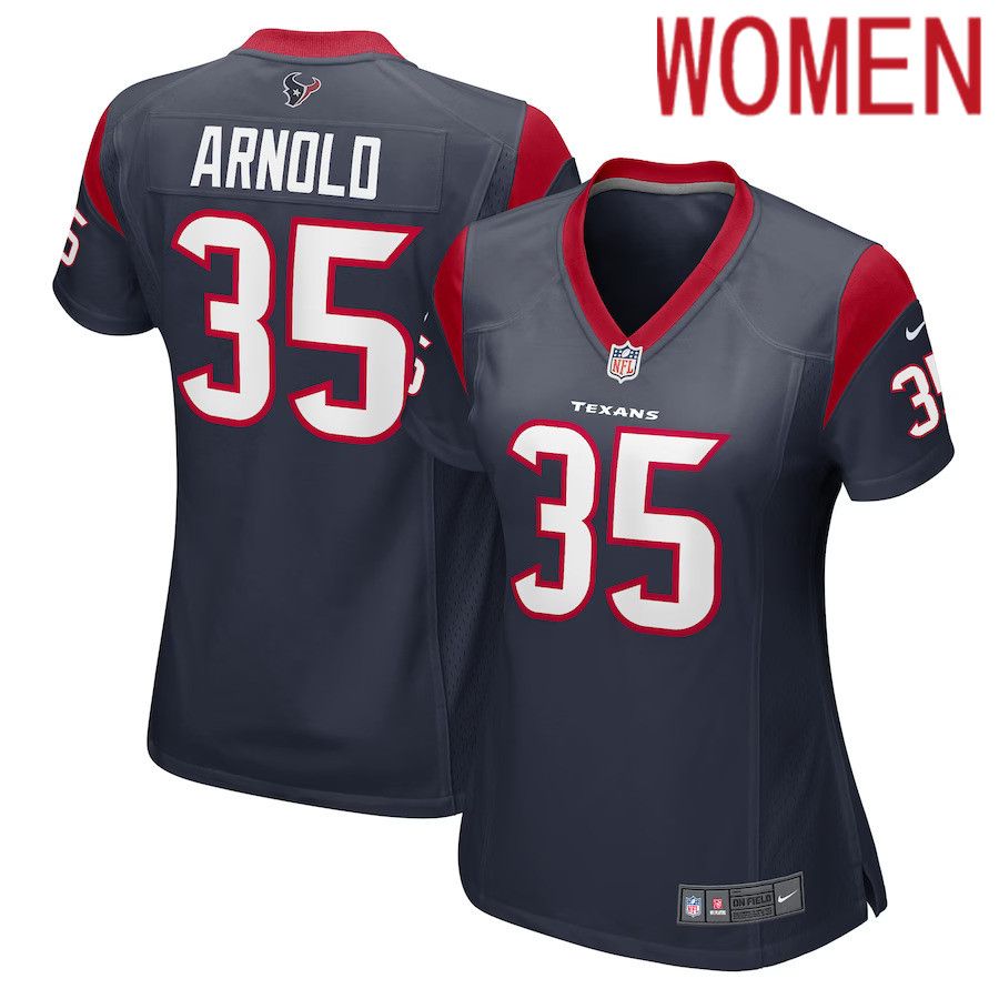 Women Houston Texans 35 Grayland Arnold Nike Navy Game Player NFL Jersey